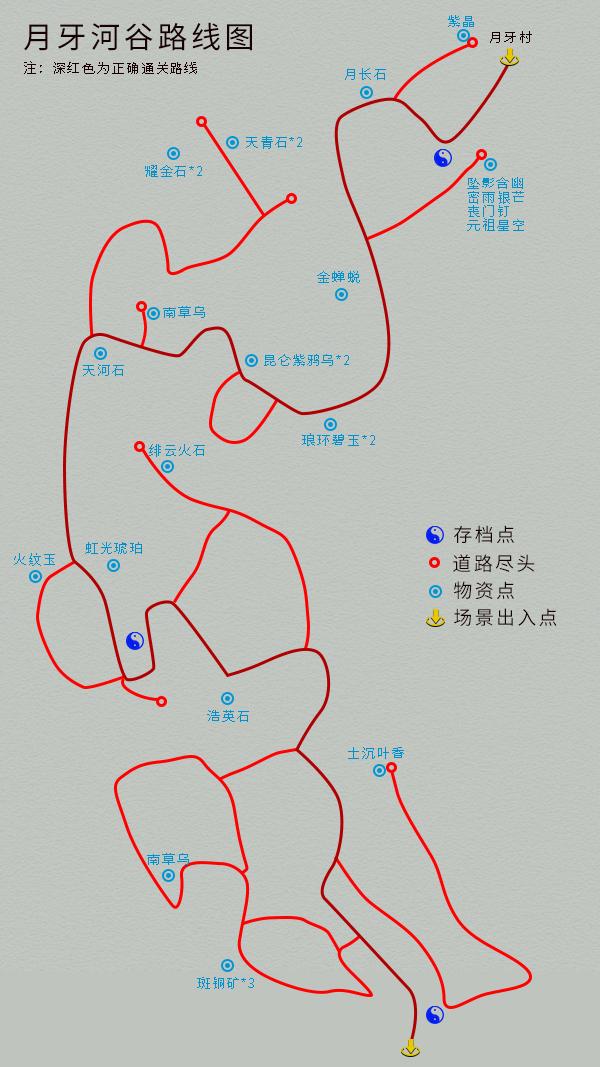 单机游戏《仙剑4》完整图文攻略，详细地图物资标记