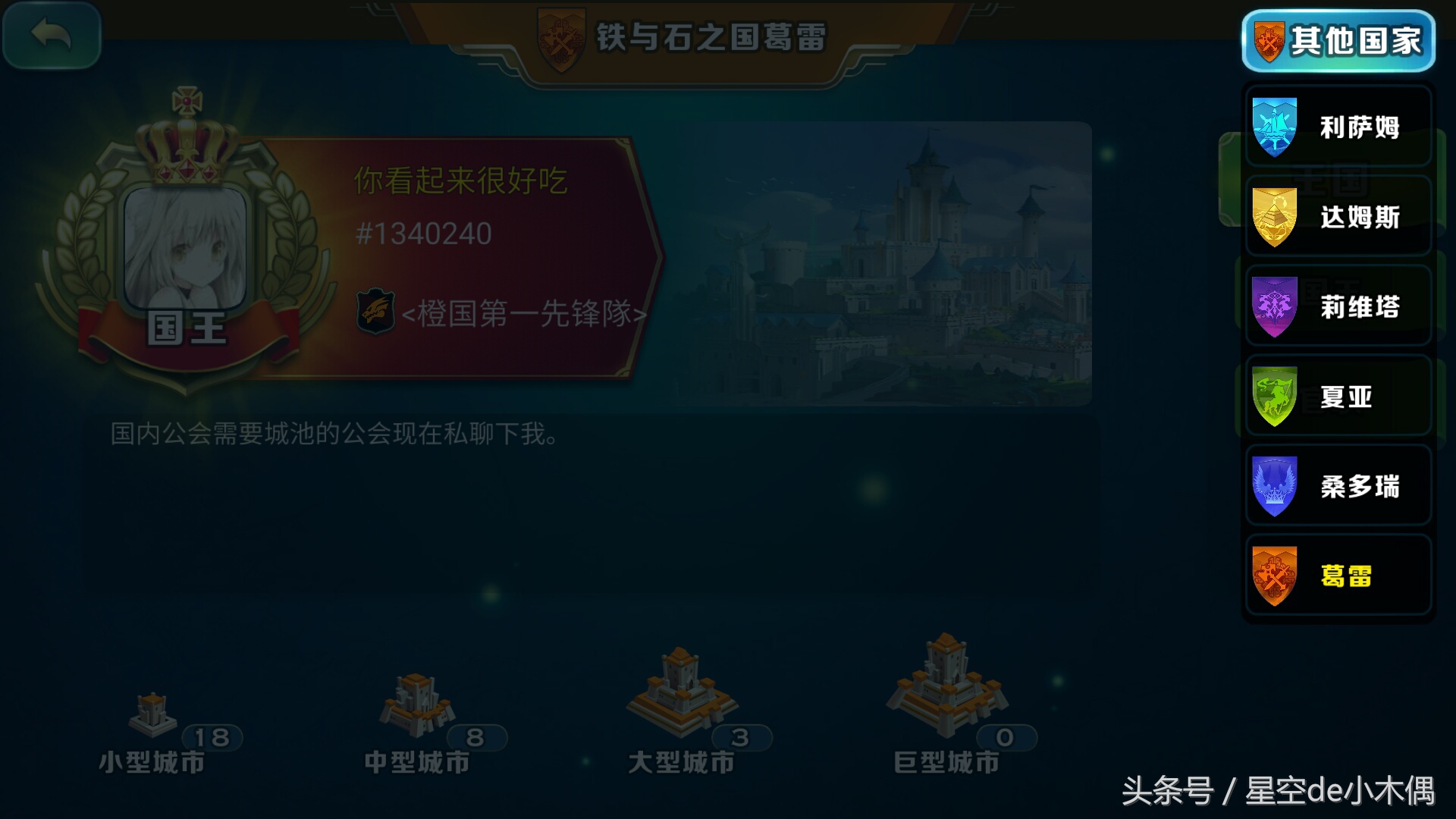 剑与家园如果选错国家，又该如何更换国家？