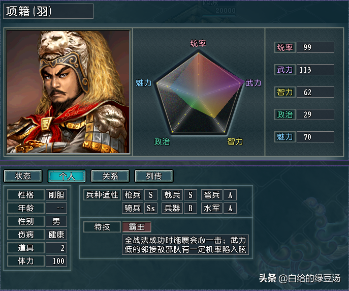 三国志11:各属性之最武将大盘点!(血色、逐鹿)