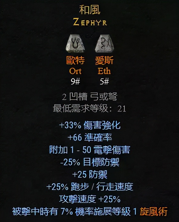 武器:弓&弩可以制作的符文之语,暗黑2重制版