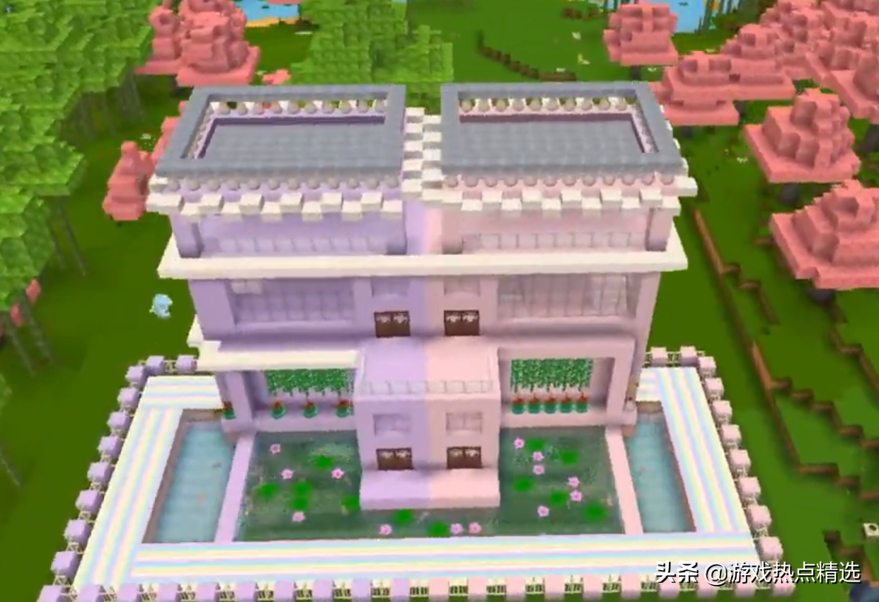 迷你世界：如何搭建颜色对称梦幻别墅？掌握这栋别墅搭建方法即可