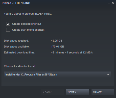 艾尔登法环安装包多大（Steam预载容量48.25GB）  第1张