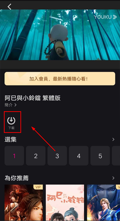 YOUKU国际版视频缓存方法